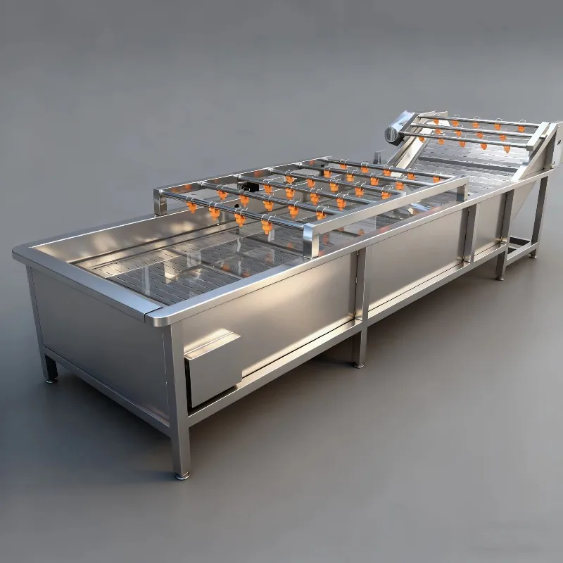 Fully Automatic Integrated Fruit and Vegetable Washing, Peeling, Drying Production Line Machine