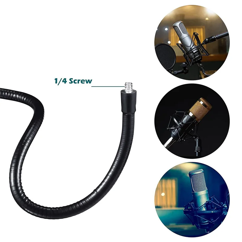 ABJG-2 шт. Регулируемая подставка для микрофона Гибкая настольная подставка на гибкой стойке Настольный зажим для записи