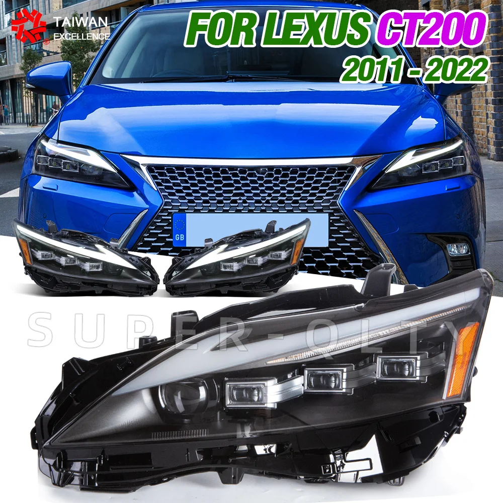 For Lexus CT200h 2011-2017- Headlights LED Head lamps LED Dual Projector Automotive Parts Upgrade modified lights