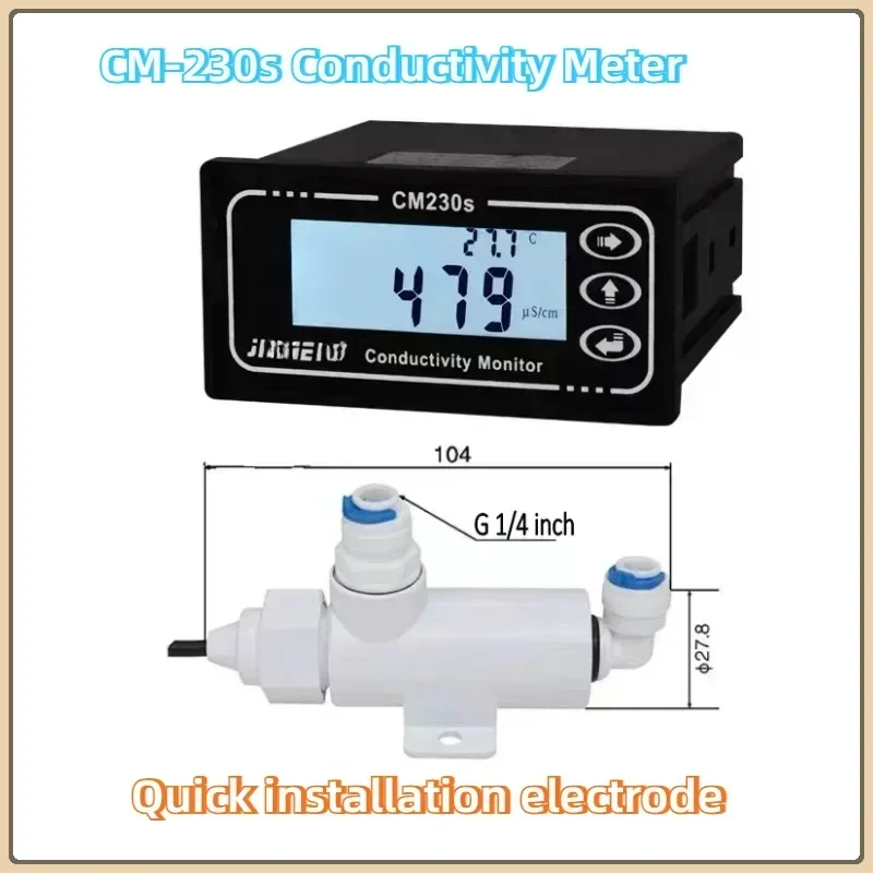 CM-230S Online Conductivity Meter TDS EC Tester Electrode for Pure Water Monitor