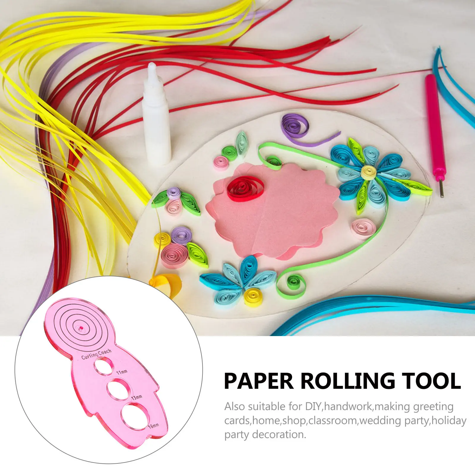 

5 pcs Paper Quilling Tool Portable Diy Accessory For Greeting Cards Wedding Party Decoration Paper Roll Holder Craft Supplies