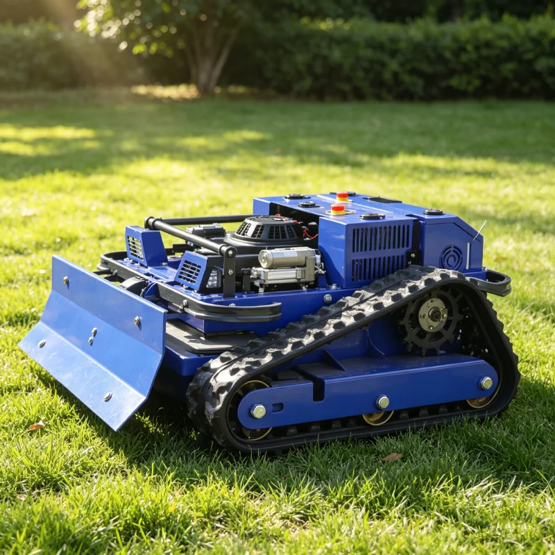 

Customized agricultural and forestry fully automatic lawn mower track chassis remote control diesel powered grass crusher