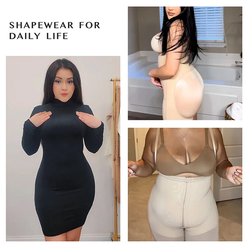 AfruliA High Compression Bodysuits Hourglass Figure Slim Body Shaper Shapewear Waist Trainer Lift Up Butt Lifter Faja Colombiana