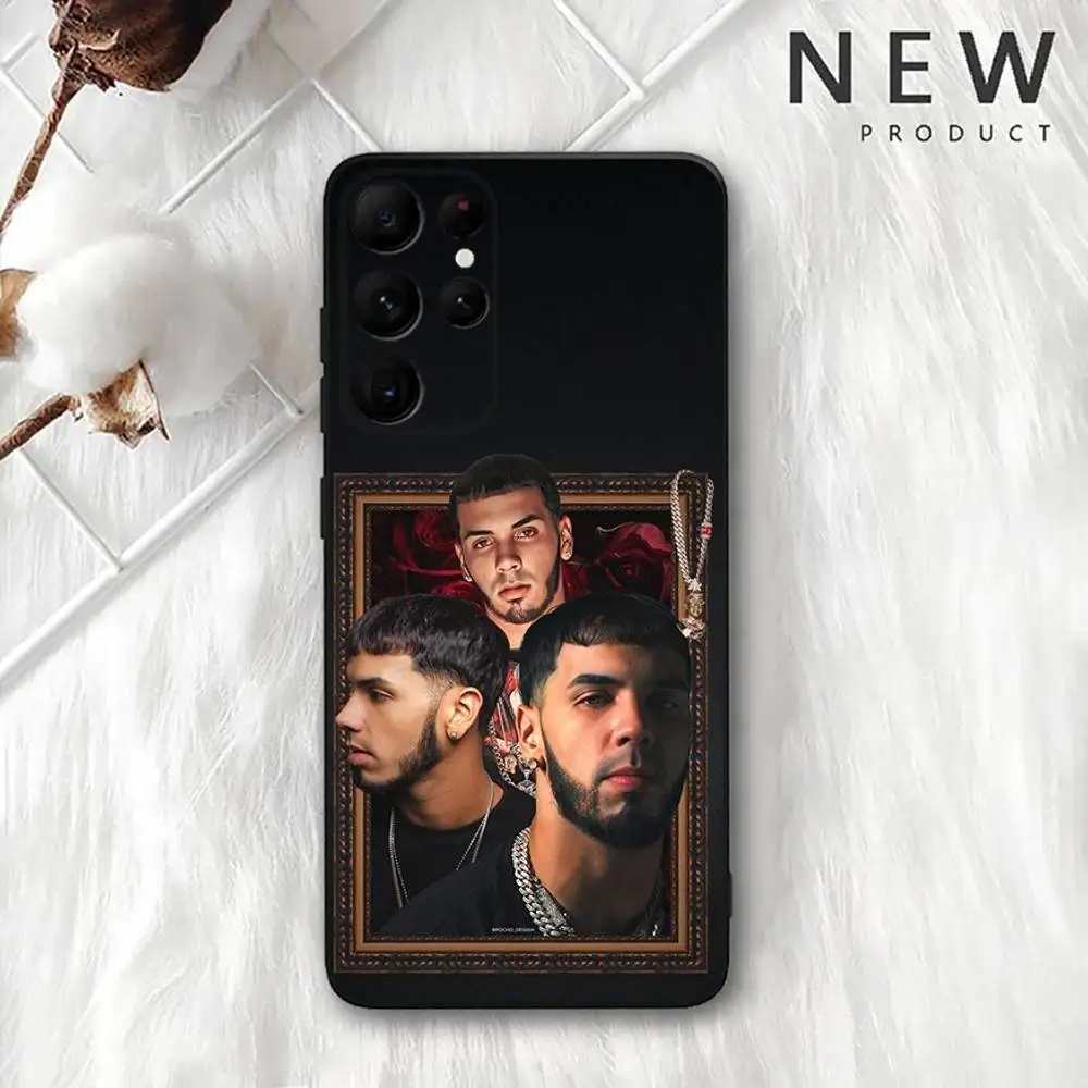 حافظة هاتف A-Annuel AA Rapper لهاتف سامسونج S 25,24,23,22,30,21,10,9,Ultra,Plus,Lite,FE,4,5G حافظة ناعمة سوداء