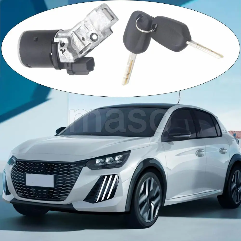

9663123380 1608682880 Car Ignition Switch Barrel with Keys For Peugeot 208 2008 308 3008 Expert VAUXHALL GRANDLAND 2007-2025