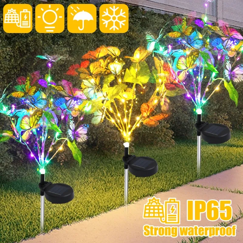 

Solar LED Butterfly Ground Lamp Outdoor Lighting, Used for Garden Villa Camping Party Decoration Garden Lawn Landscape Lights