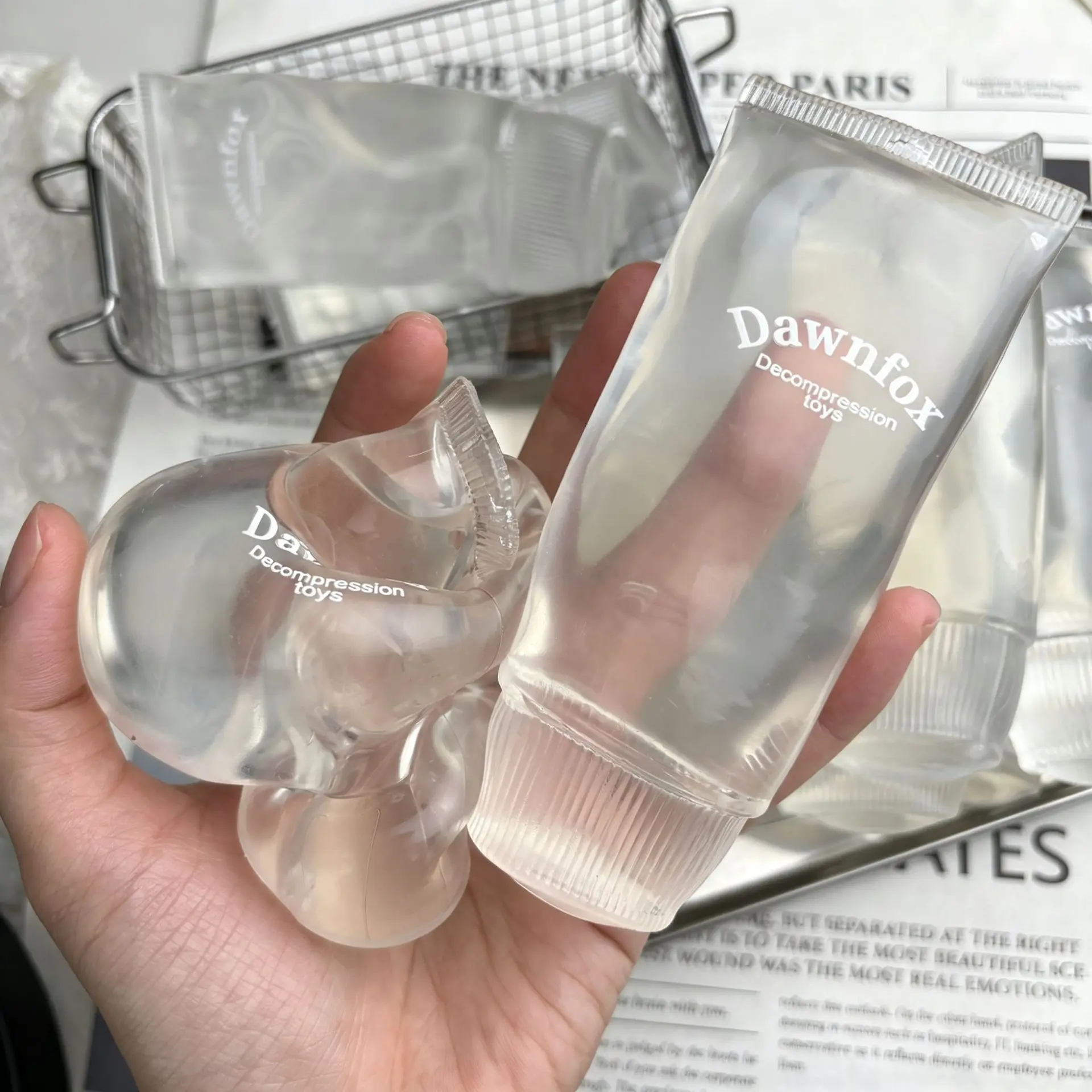 Upgraded Highly Transparent Moldable Coconut Oil Toothpaste Squishy Stress Relief Toy Vaseline Stress Ball For Muscle Weakness