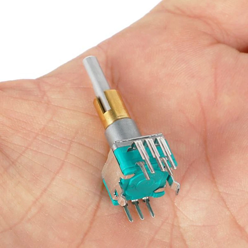 Двухосевой кодировщик EC11EBB24C03 с переключателем 30 позиционный номер 15 Ручка с импульсной точкой 25 мм