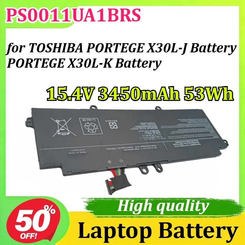 

PS0011UA1BRS 15.4V 3450mAh 53Wh New Laptop Battery for TOSHIBA PORTEGE X30L-J Battery PORTEGE X30L-K Battery