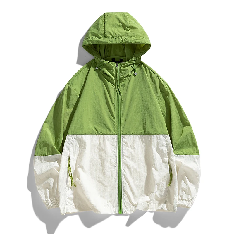 Summer Outdoor Quick Dry Sun-Protective Thin Jacket Men Hiking Fishing Cycling Hooded Gym Sport Windbreaker Ultra Light Coats