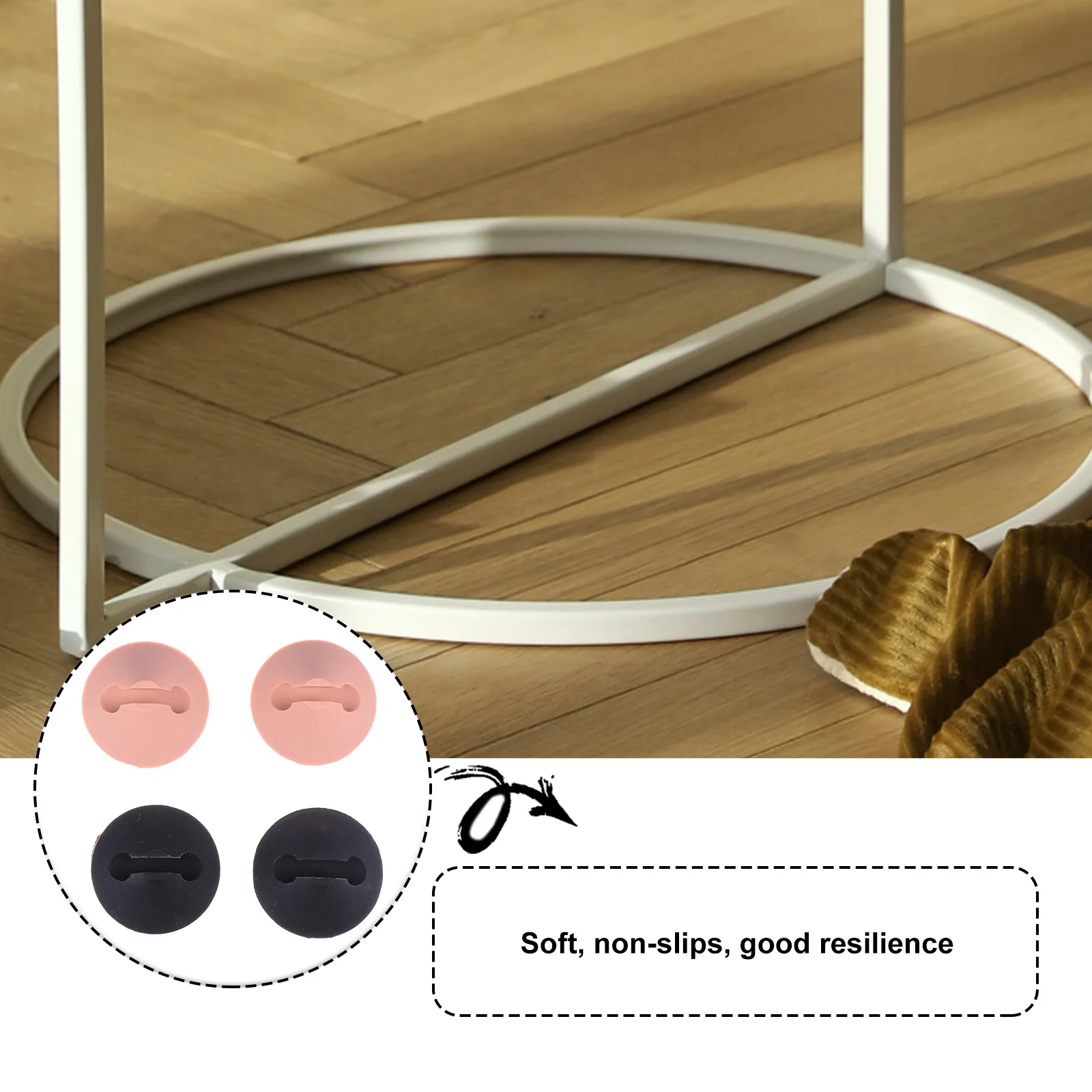 

Silicone Desk Leg Caps Furniture Floor Protectors Metal Table Hairpin Leg Covers Protective Pads for Carpet Sliders