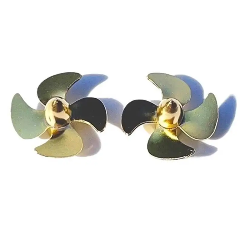 15mm Diameter 4-Blade Scimitar Brass Propeller for RC Boat
