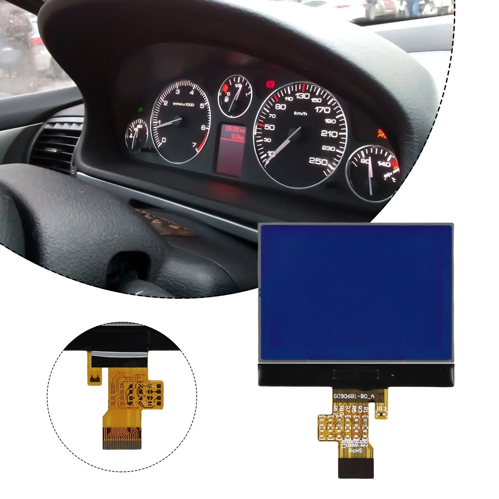 

Dashboard Replacement LCD Display FPC Dashboard Broken Damaged Replacement For 407 2004-2010 For 407 Coupe 2005-2010