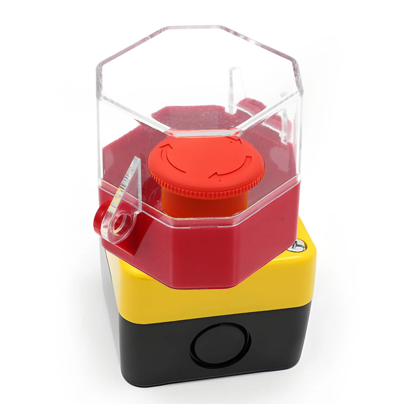 

Electrical Safety Lock Power Supply Switch Cover Emergency Stop Protector Transparent Push Button Industrial Equipment Guard