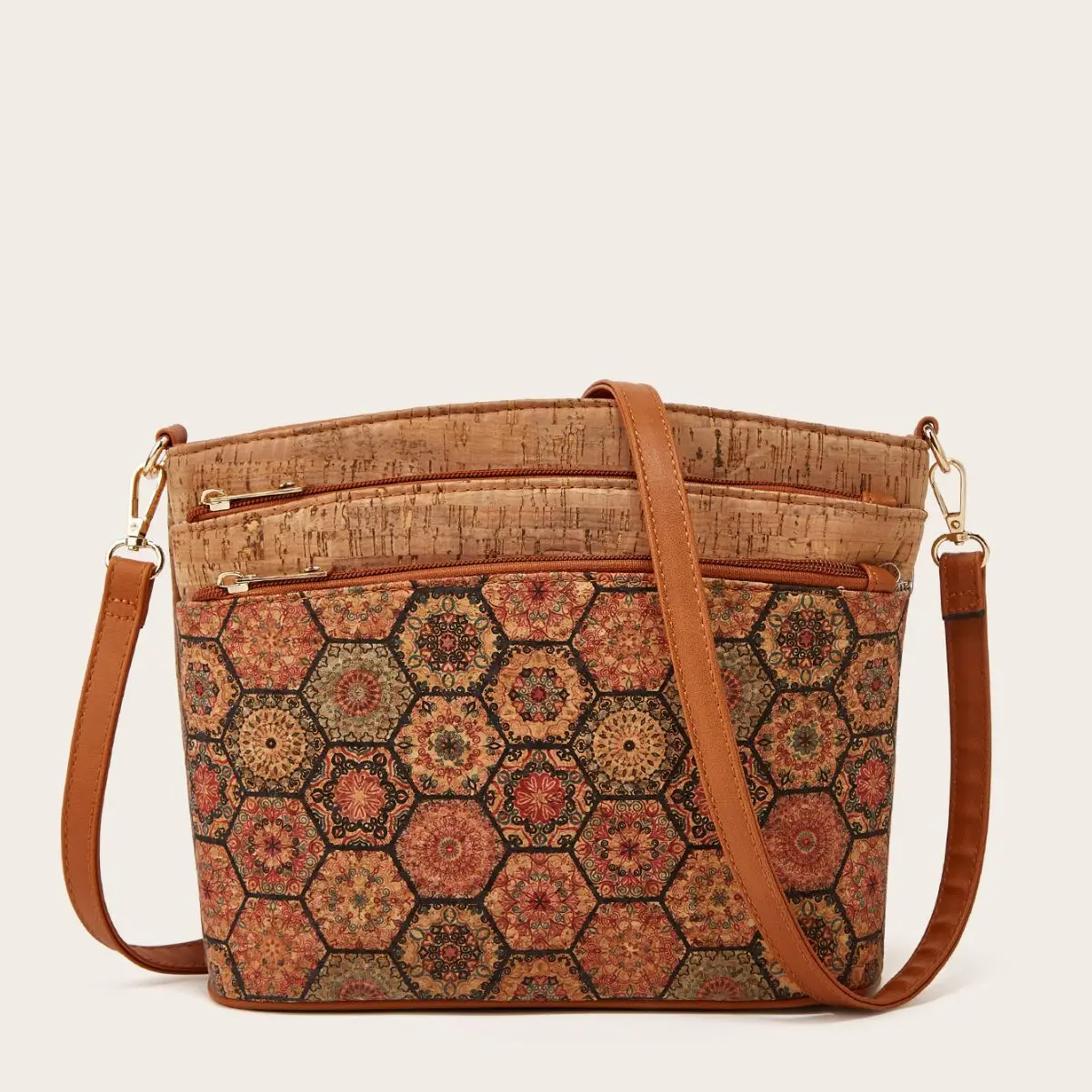 New Casual Fashion Ladies Ethnic Shoulder Crossbody Personalized Hugh Retro Bark Bag