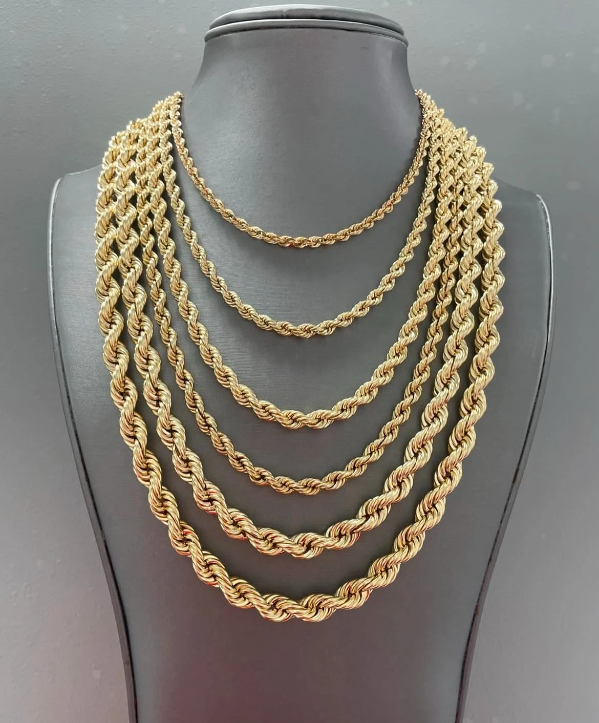 

Vct 4Mm/6Mm/8Mm/10Mm Rope Chain Bracelet and Pendant Necklace for Men and Women 14K Gold Plated Jewelry Wholesale Free Shipping