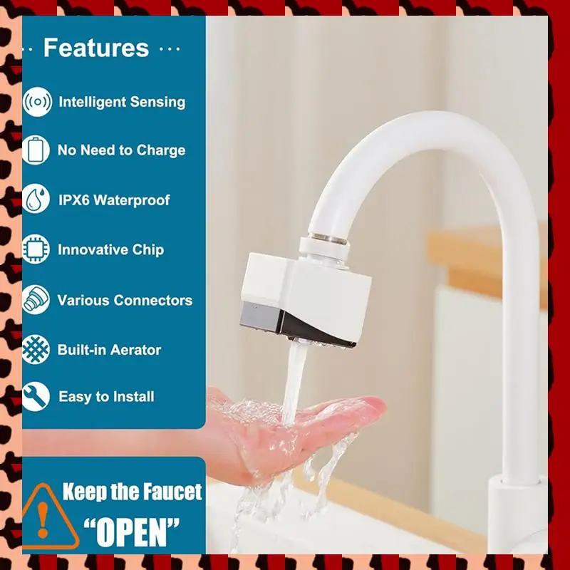 

A72P 6X бесконтактный адаптер для крана, адаптер интеллектуального датчика движения для кухонного крана, адаптер для автоматического сенсорного крана SR-T01