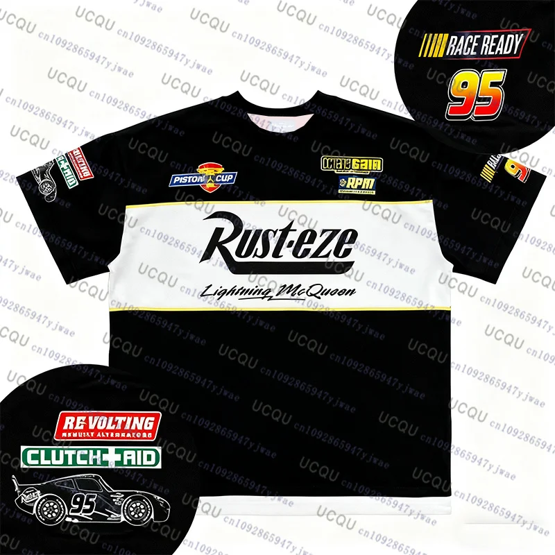 2025 طوكيو البرق ماكوين 95 تي شيرت الصدأ-eze سيارات اليابان كرة القدم جيرسي كبيرة الحجم التدريب سريعة الجافة الرياضة IP تأثيري الملابس #2