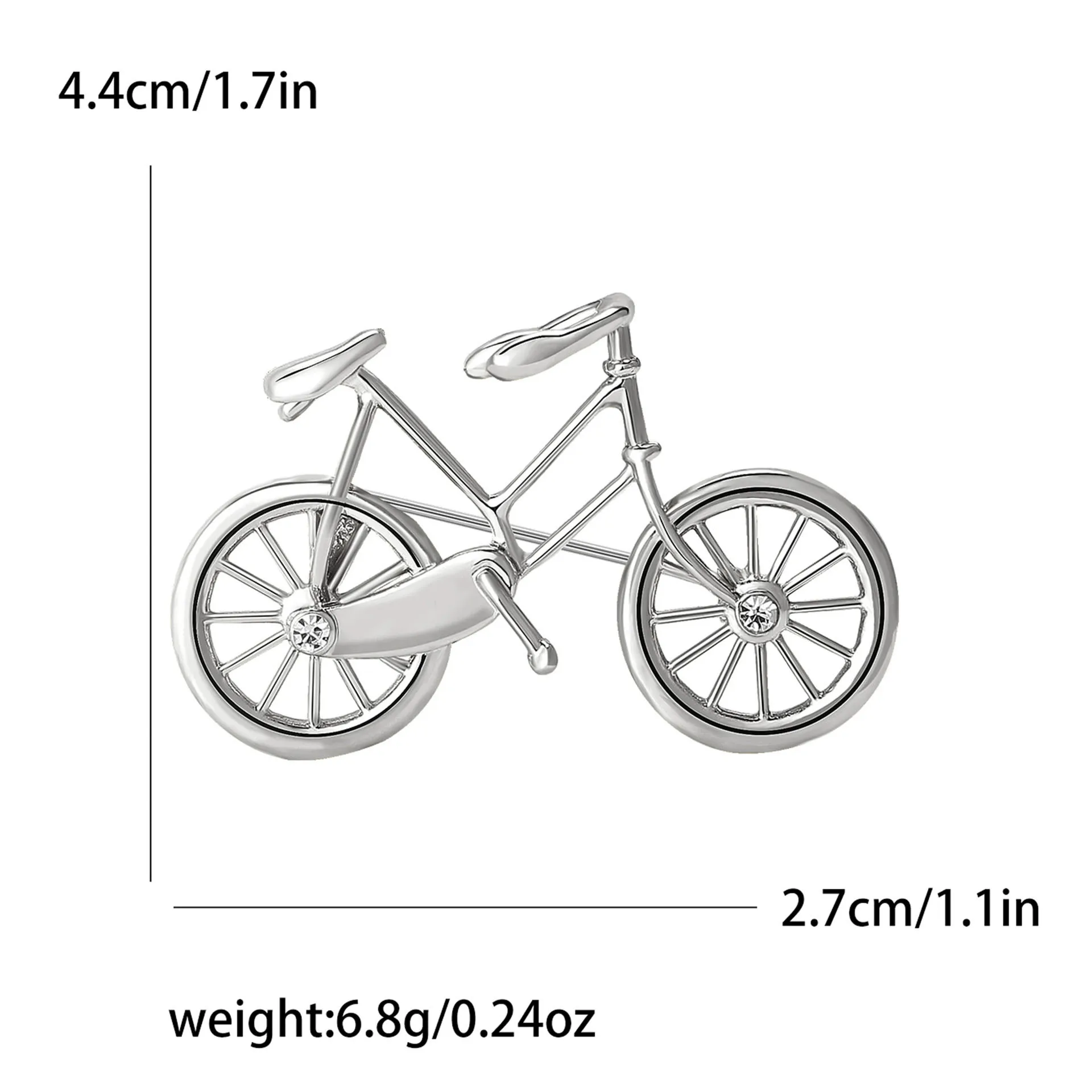 Wuli&baby Lovely Bicycle Brooches For Women Unisex Enamel Tassel Bike Party Casual Brooch Pins Gifts