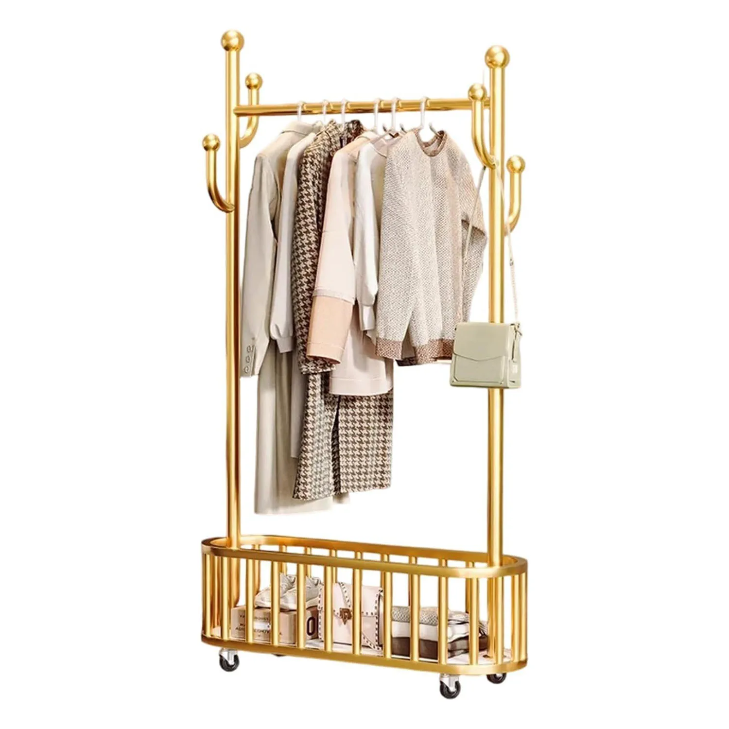 Cintre Mobile sur pied pour chambre à coucher, cintre Simple pour vêtements, porte-manteau en métal, rangement pour vêtements