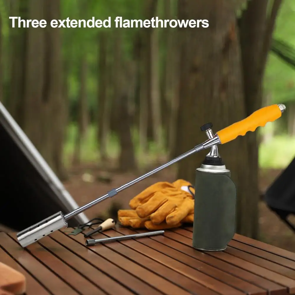 Weed Burning Tool Stainless Steel Weed Torch Propane Weed Burner with Adjustable Flame Control Valve for Outdoor for Efficient