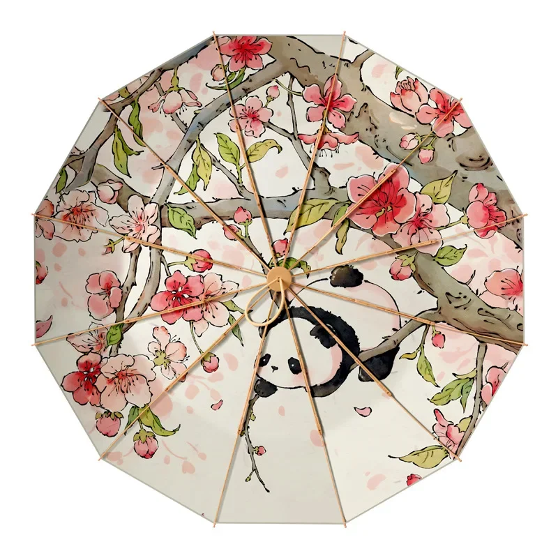 24 Bone Windproof Umbrella UPF50+ UV Protection Double Layer Sun Umbrella Anti-UV Sunshade Rain Umbrella for Women
