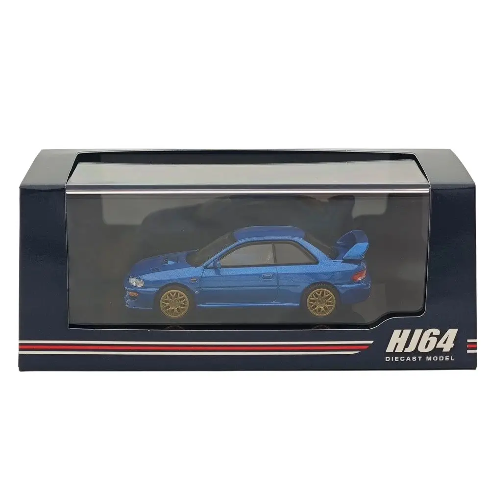 

Hobby Japan 1:64 Impreza 22B STi Version GC8 HJ646041BL SONIC BLUE MICA Diecast Model Car Miniature Collection Toy Vehicle Auto