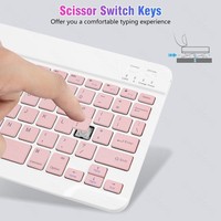 10 inch Bluetooth Keyboard Mouse Set Wireless Rechargeable Mini Keyboard And Mouse Ultra-Thin Silent Keyboard Mouse