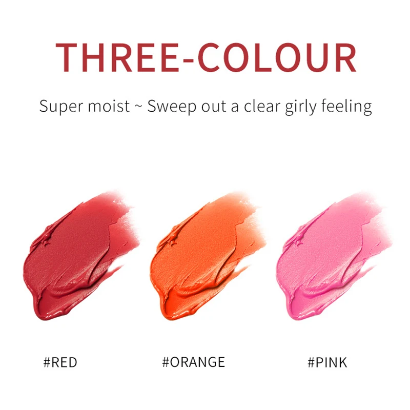 3-in-1 Cheek Lip Tinted Moistured Blush Stick Silky Brighten Blush Cream Tubes Matte Contour Makeup Blusher Cosmetics New