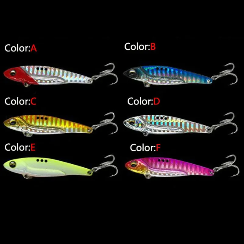 2022 New Arrival Metal Laser VIB Fishing Lure 7g13g16g Fishing Tackle Crankbait Vibration Spoon Spinner Sinking Bait Tackle