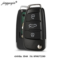 jingyuqin Car Remote Key for Audi A3 S3 A4 S4 TT 434MHz ID48 8P0837220D 8X0837220D  220D 2005-2013