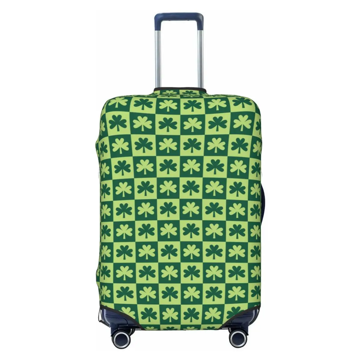 

Custom St Patrick's Day Shamrock Clover Leaf Travel Luggage Cover Dust Proof Suitcase Cover Protector Fit 18-32 Inch