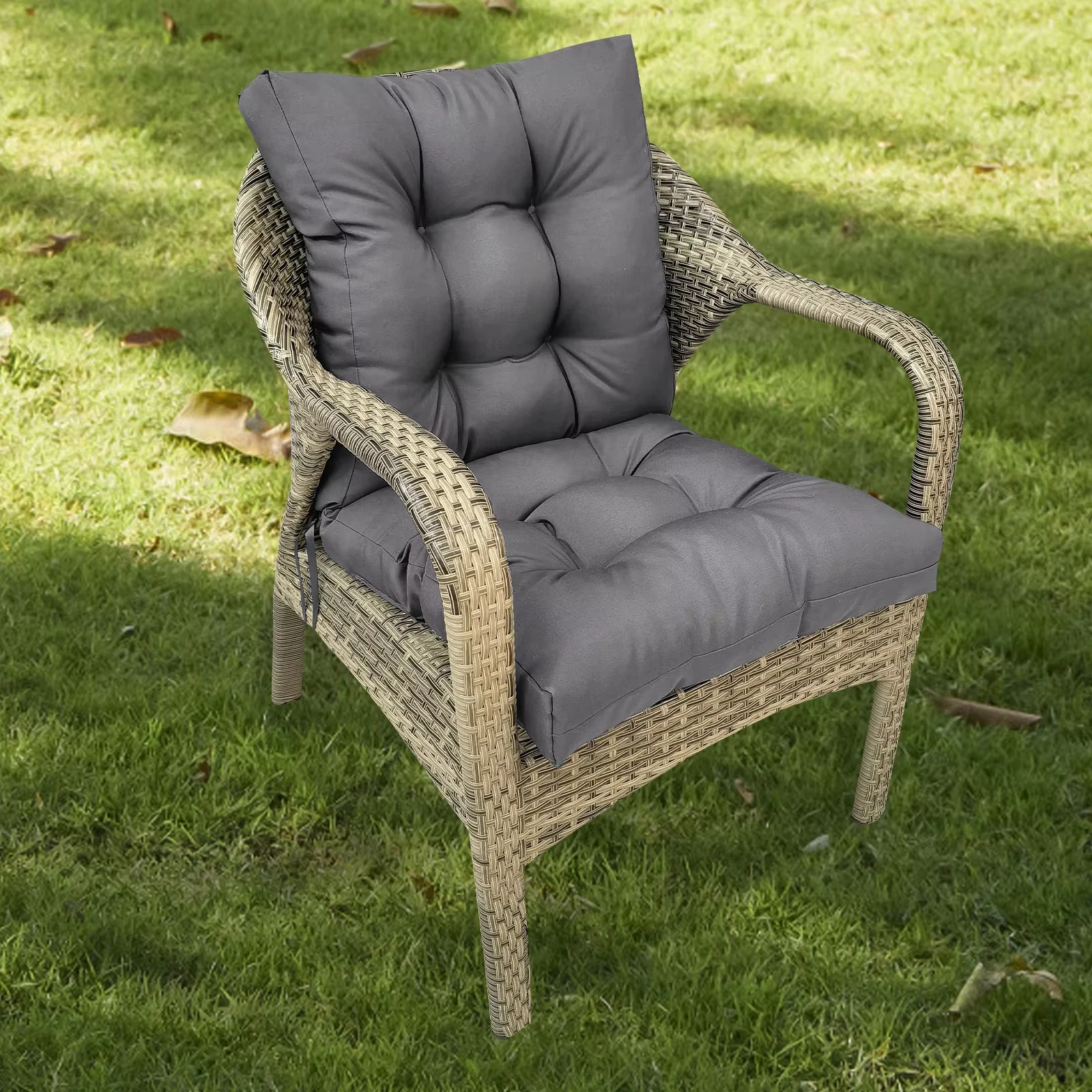 

TL 1PCS Outdoor Low Back Wicker Chair Cushion Thicken Durable Garden Terrace Dining Chair Cushion Seat Replacement Cushion