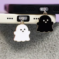 Spina antipolvere in lega fantasma carino di Halloween, accessori per tappi per porte di ricarica antipolvere affascinante ciondolo per accessori per telefoni