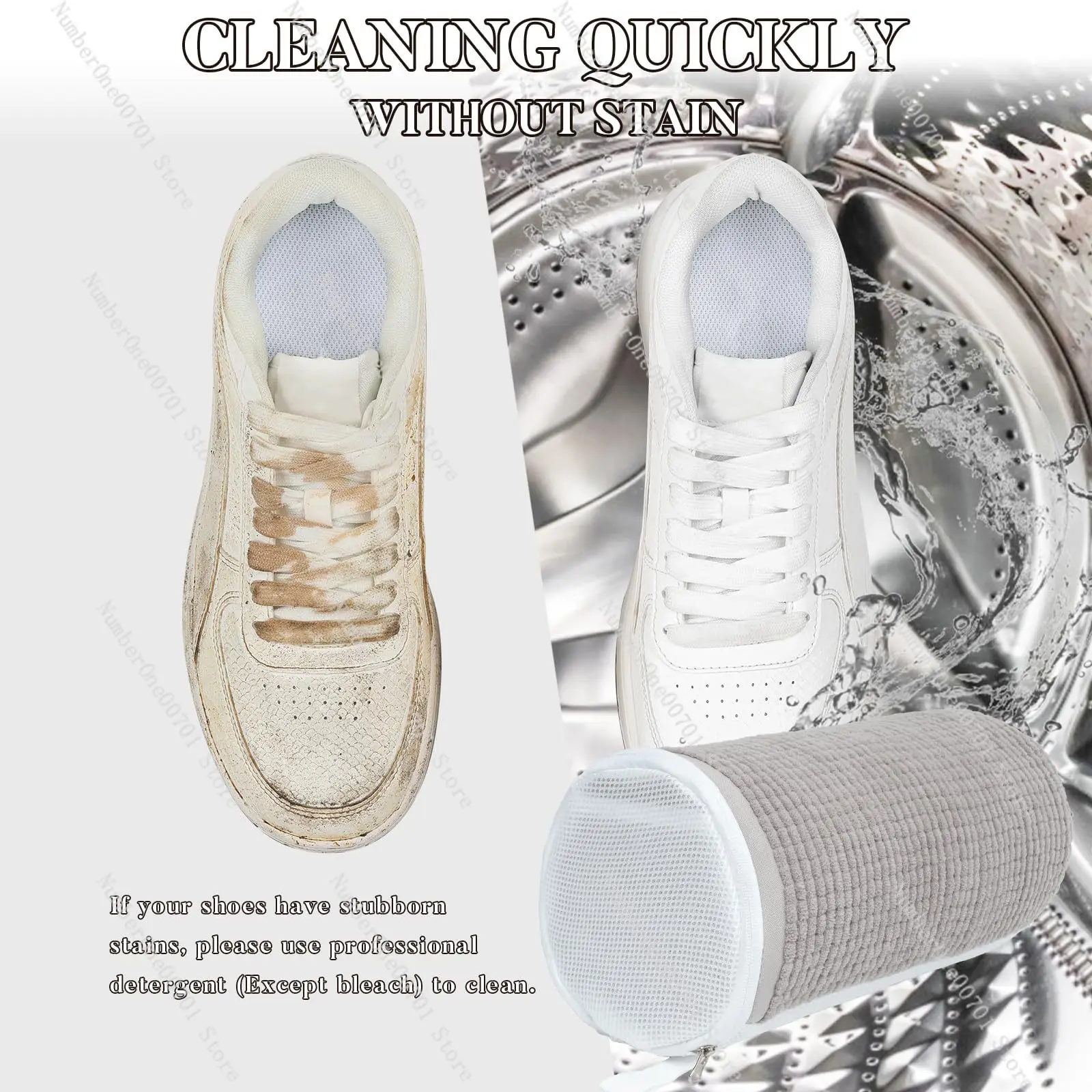Lazy Way to Wash Shoes: Laundry Bag to Prevent Damage in Washer, for Sneakers & Trainers