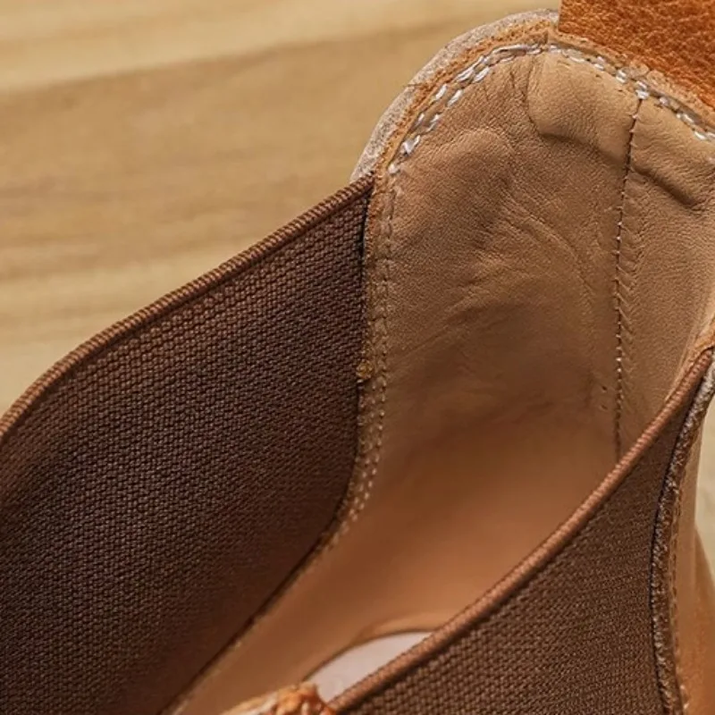 Hardmade Men Chelsea Boots Premium Cowhide Vintage Outdoor Work Shoes British Luxury Motorcycle Boots Hiking Desert Boots - Image 6