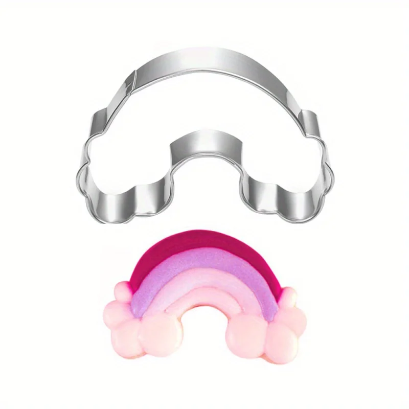 1pc Rainbow Cookie Cutter for Kids Weather Biscuit Fondant Bread Sandwich Pastry Bun Mold Baking Tool Kitchen Cookie Stamp