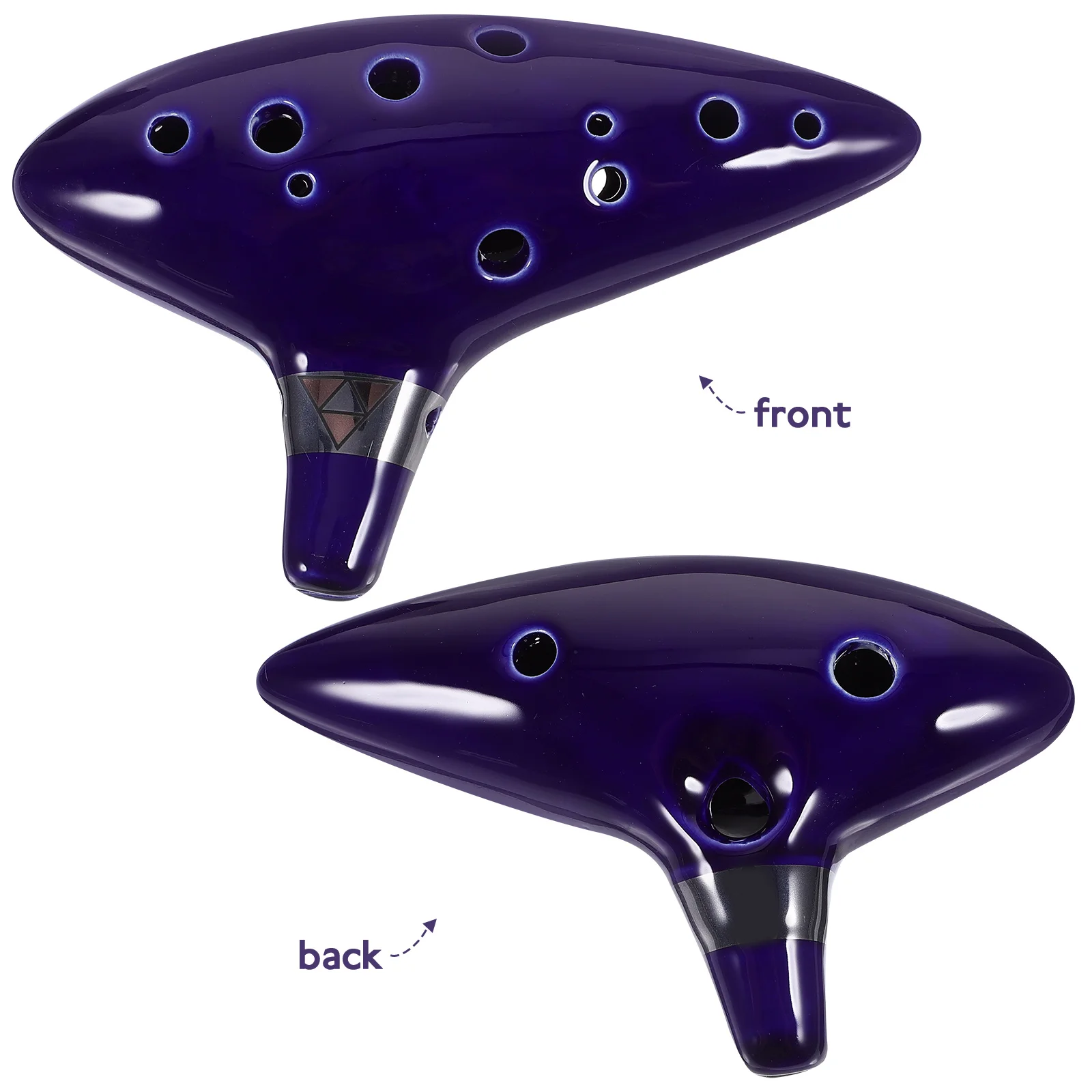 

12-Hole Ceramic Ocarina Flute Alto Durable Wind Musical Instrument With Lanyard For Beginners Music Lovers Collectors