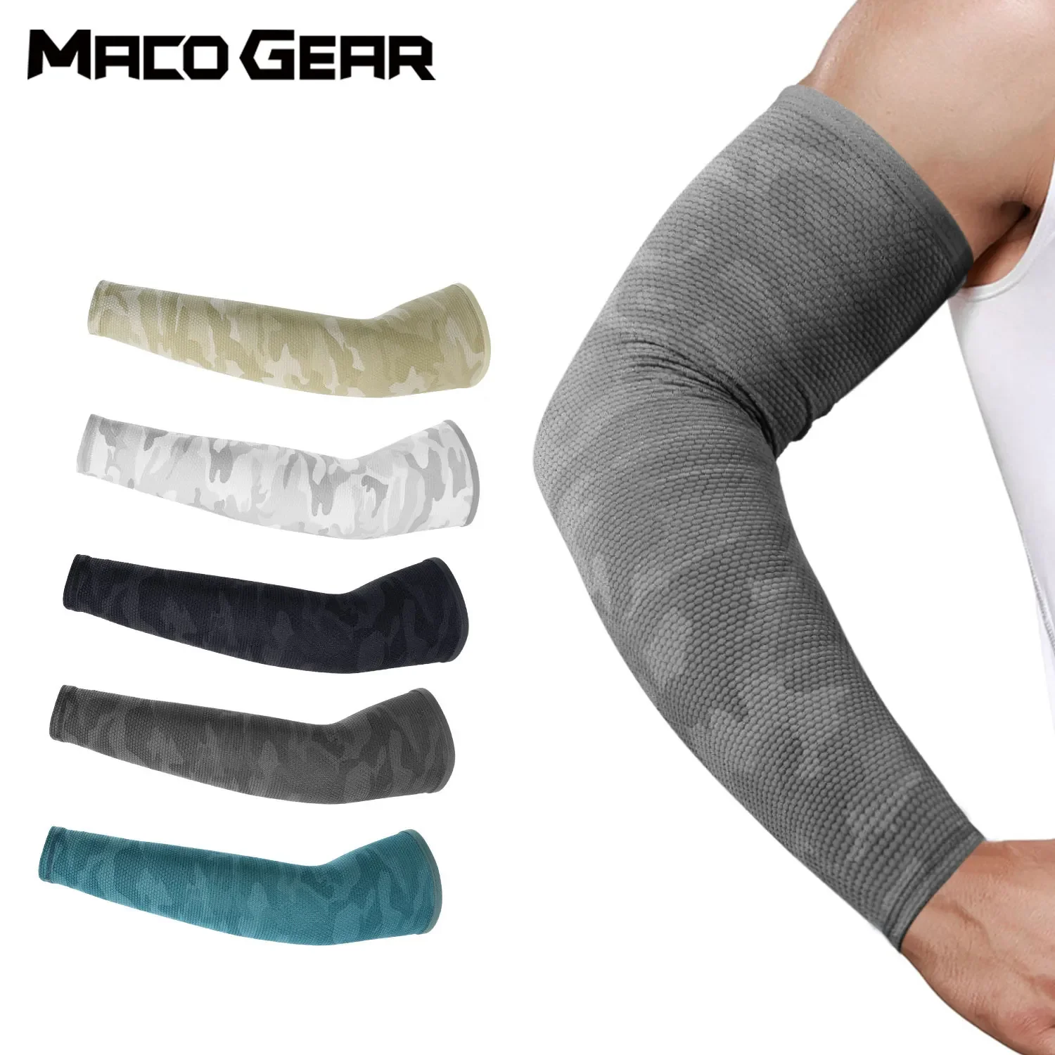 Sports Arm Sleeves Quick-dry Cooling Cycling Arm Warmers UV Protection Bicycle Running Basketball Volleyball Fishing Soft Cuffs