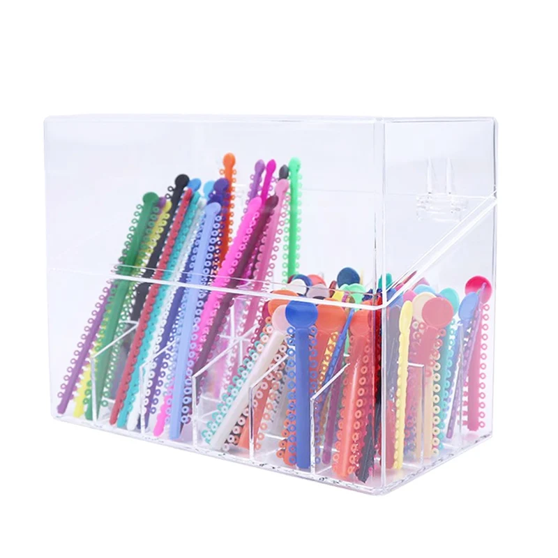 

Dental Arcylic Ligature Tie Box 18 holes Ligatureties Power Chain Organizer Storage Box Dentistry Supplies