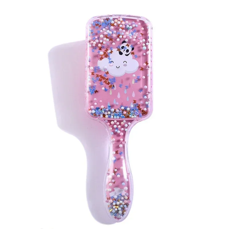 Cartoon Rainbow Unicorn Panda Hair Brush Air Cushion Comb Transparent Massage Hair Comb Plastic Detangling Hair Brush for Girls