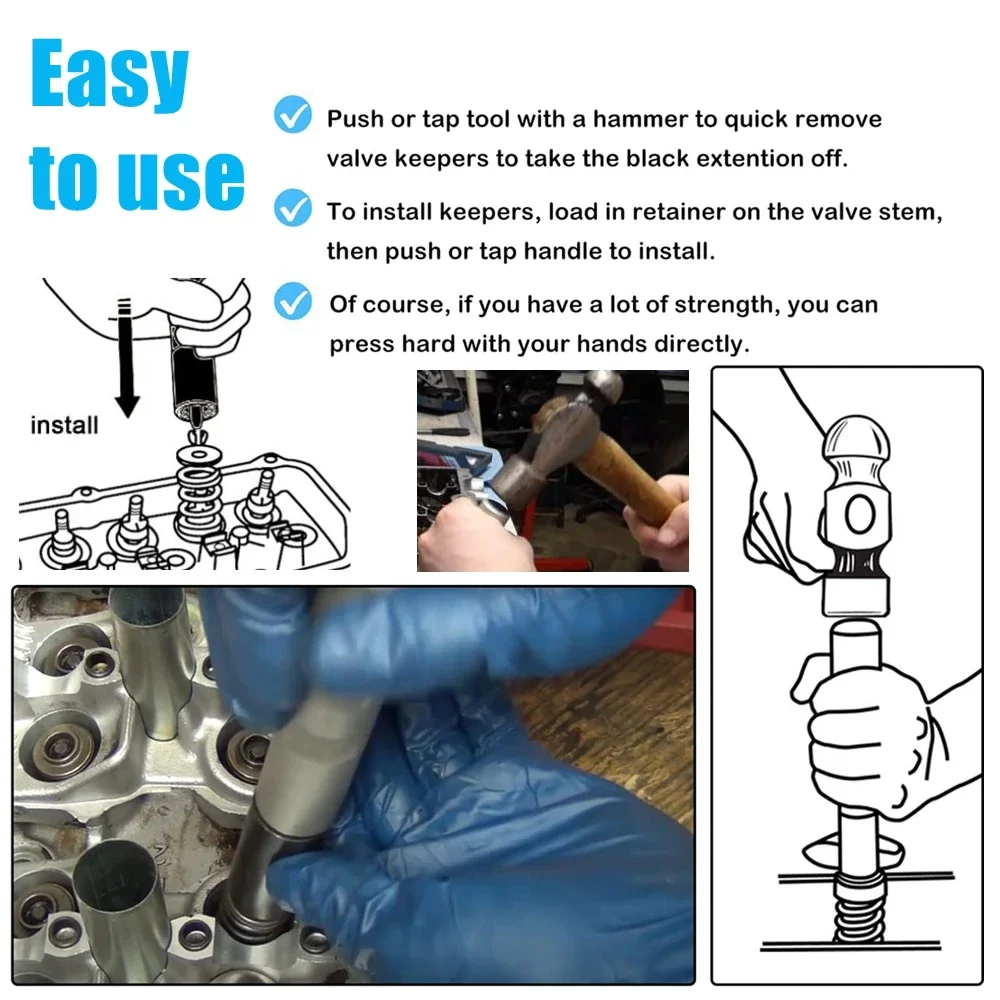 Kit de instalación de removedor de válvula 36050 para motores con vástagos de válvula de 4,5 mm a 7,5 mm y 5/16" a 3/8" TL-1032-S
