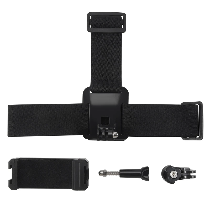 Universal Head Strap Mount Headband Holder With Mobile Phone Clip Holder For Smartphones Vlog Accessories