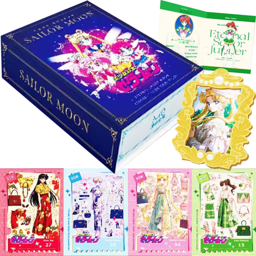 

Japanese Anime Sailor Moon Collection Cards Wonderful Magical Girls Fashion Trend Creative Peripheral Cards Festival Gifts Toys