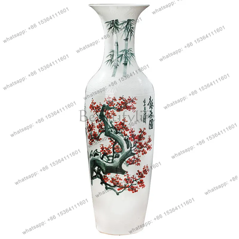

Jingdezhen ceramic floor-to-ceiling vase home living room decoration ornament