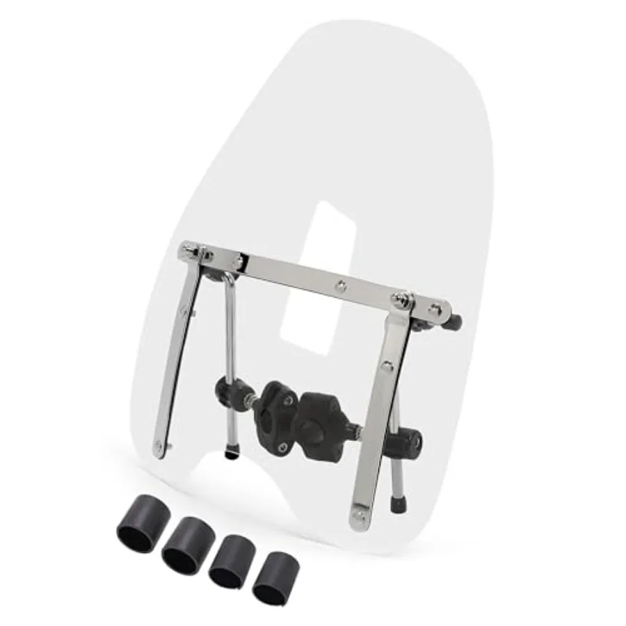 

Прозрачное лобовое стекло мотоцикла 18x16, совместимое с Harley Davidson Honda Kawasaki Suzuki Yamaha с хромированным стандартом