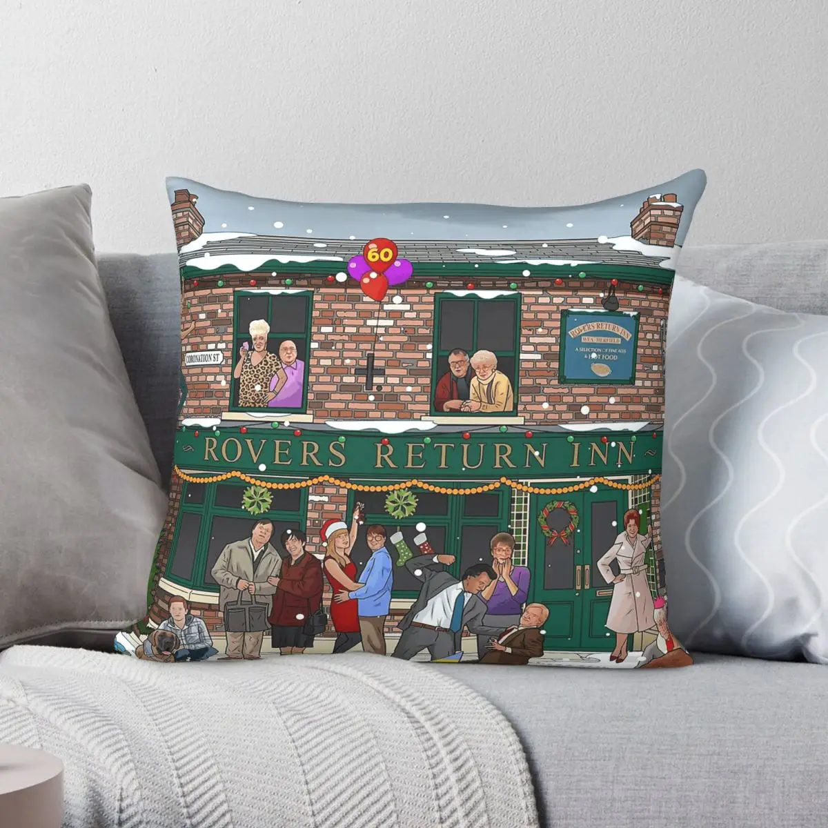 Coronation Street Rovers Return Inn Square Pillowcase Polyester Linen Velvet Printed Decor Throw Pillow Case Bed Cushion Cover