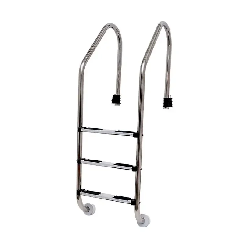 304 Stainless Steel Swimming Pool Ladder with Handrail Durable Anti Corrosion Steps for Inground Pools Safe Entry Exit