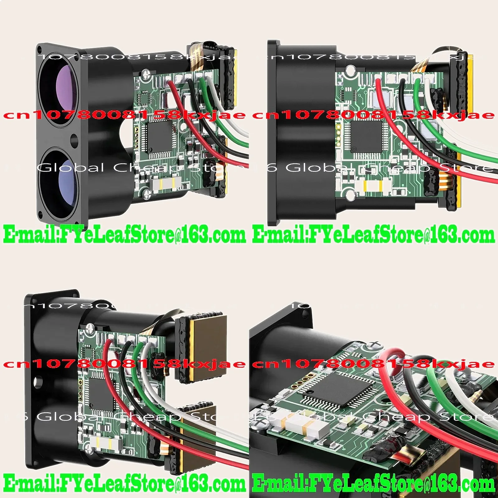 1000m Mini Metal Laser Distance Meter RS232 Serial Range Finder Module
