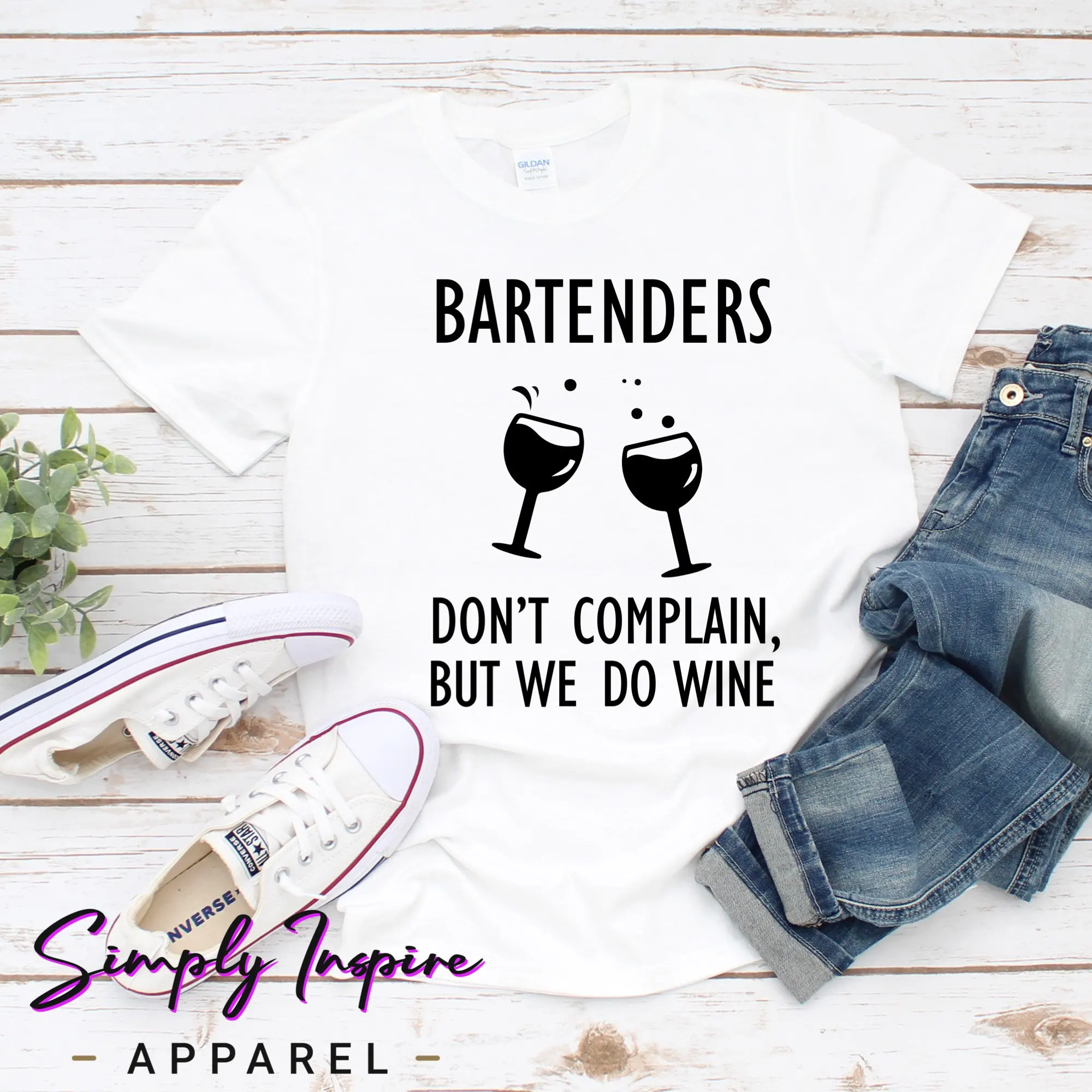 Bartender T Shirt Funny Bartenders Don'T Complain But We Do Wine Barmen Sweat S